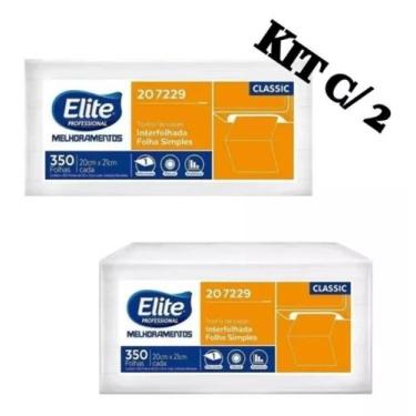 Imagem de 2 Papel Toalha Elite Folhas Simples - Classic Interfolhado