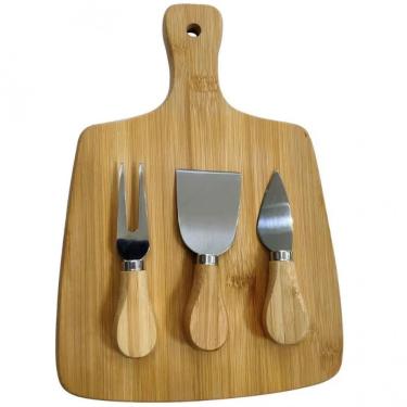 Imagem de Conjunto Para Queijo Em Bambu Dynasty 4 Peças Bege