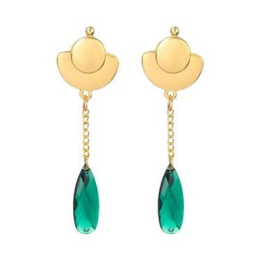 Imagem de Brincos De Metal Verde Anime the Apothecary Diaries Joia Cosplay De Pe