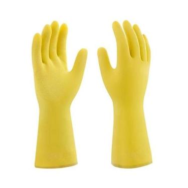 Imagem de Luva de Mao Latex G/gg/xg Amarela/verde C/forro - Sayerlack