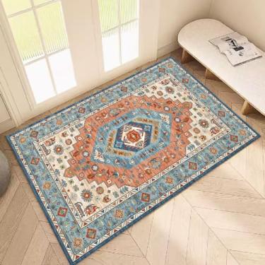 Imagem de WuFulon Tapete de entrada Boho – Tapete de entrada de 5 cm x 70 cm Tapete antiderrapante lavável para porta interna, pequeno tapete de acento oriental para quarto, cozinha, entrada e banheiro (ZR2 -