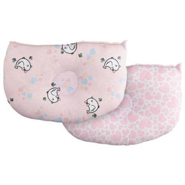 Imagem de Travesseiro Anatômico para Bebê 25 cm x 17cm x 07 cm Bublim, Passarinh