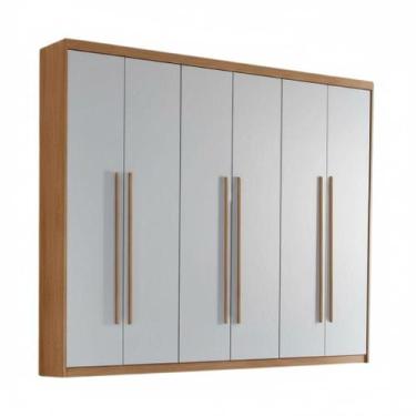 Imagem de Guarda Roupa Rufato Hawaii 6 Portas Naturale  Off White