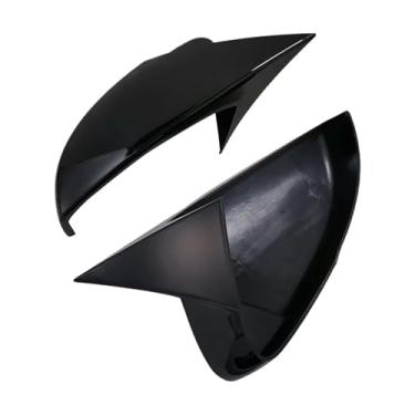 Imagem de Capa Para Espelho Lateral Retrovisor De Carro, Padrão De Fibra De Carbono/Preto Brilhante, Capa Para Espelho Lateral Compatível Com Skoda/VW Octavia/T-ROC 2013-2019(Bright black)