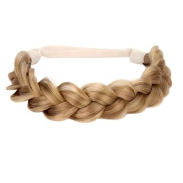 Imagem de 1 peça de peruca feminina trançada para a cabeça - aparência natural, cabelo liso, perfeito para uso diário