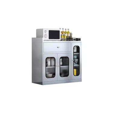 Imagem de Armários de ilha de aço inoxidável para cozinha, armazenamento doméstico, mesas de preparação de restaurante, armário de buffet