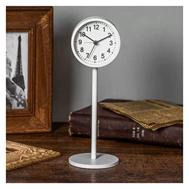 Imagem de Despertador para quarto, moderno e pequeno, relógio de mesa digital, estilo nórdico, sem tique-taque, estilo simples, operado por bateria, para quarto, sala de estar, cozinha, decoração interna