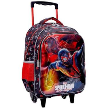 Imagem de Mochila Escolar De Rodinha Spider man Homem Aranha - Metal Tam M - xer