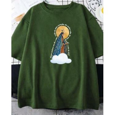 Imagem de Camiseta Nossa Senhora Aparecida Cuida De Mim Aesthetic Unissex - Snek