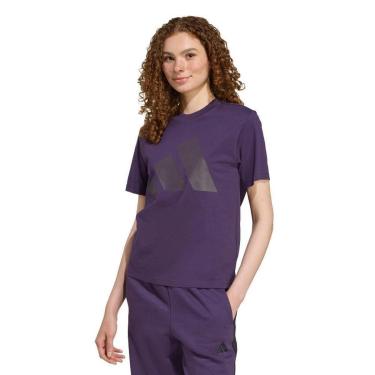 Imagem de Camiseta Essentials de Algodão com Logotipo Grande Adidas Feminina-Feminino