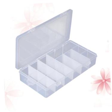 Imagem de Organizador de joias para viagem, caixa de armazenamento de plástico, com 18 grades, anéis portáteis, organizador de colares para uso doméstico e em viagens