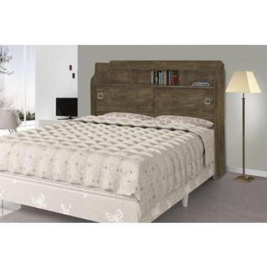 Imagem de Cabeceira De Casal Jessica 1,40 Castanho - Cambel Móveis