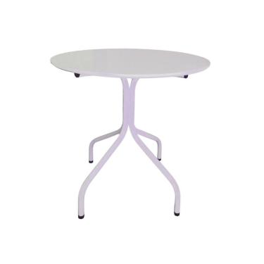 Imagem de Mesa Moema 80x80 Branca Base Branca