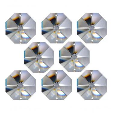 Imagem de Kit 100 Castanhas De Cristal + 100 Argolas Para Lustres