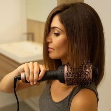 Imagem de Escova Secadora Cabelo Profissional Bivolt Alisadora Modeladora Volume