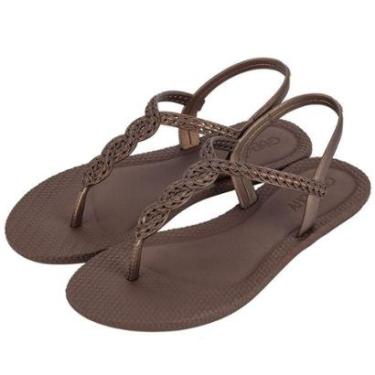 Imagem de Sandália Rasteira Feminina De Dedo Todo Dia Elegante Grendha-Feminino