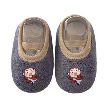 Imagem de Sapatinhos Antiderrapantes Quentinhos Para Bebês Recém-Nascidos Com So