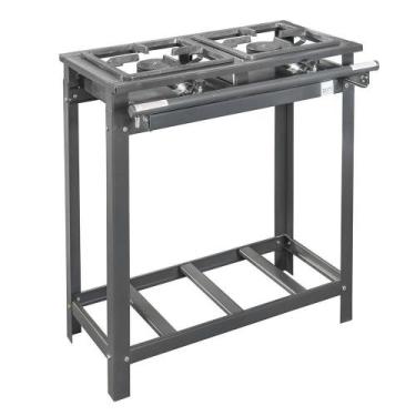 Imagem de Fogão de Piso Industrial Tron 2 Bocas Alta Pressão Grafite