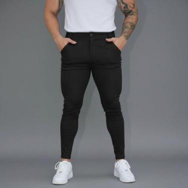 Imagem de Calça Social Masculina Bengaline Skinny Padrão Alfaiataria - Volgue, P