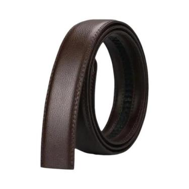 Imagem de Cinto Masculino De Couro PU Com Fivela Automática De 3,5cm De Largura,
