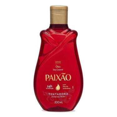 Imagem de Óleo Corporal de Amêndoas Paixão Tentadora 200ml, Vermelho, Óleo de Am