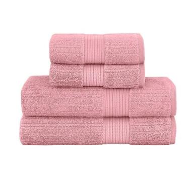 Imagem de Kit Jogo de Toalhas Buddemeyer 4 Peças Banho e Rosto Fio Penteado Cane