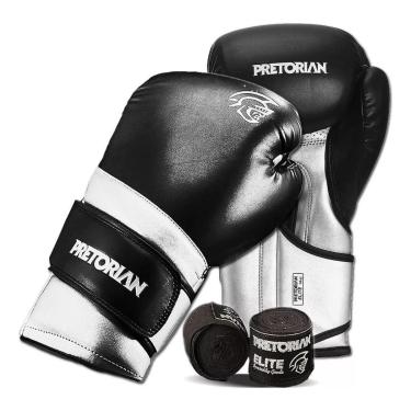 Imagem de Kit Luva Muay Thai Boxe Pretorian Elite + Bandagem-Unissex