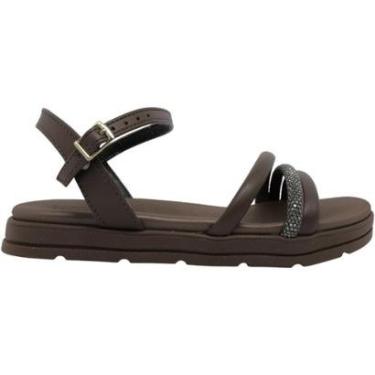 Imagem de Sandália Feminina Papete Casual Dia a Dia Passeio Verão com Strass Ultra Conforto Moleca 5490.120-Feminino