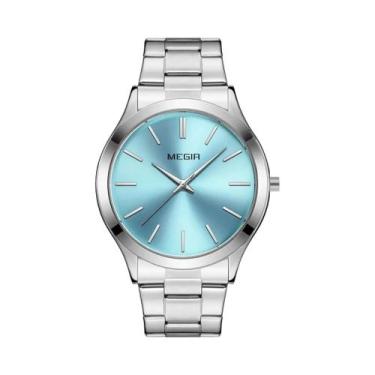 Imagem de Relógio Masculino Minimalista De Quartzo Em Aço Inoxidável Para Negóci