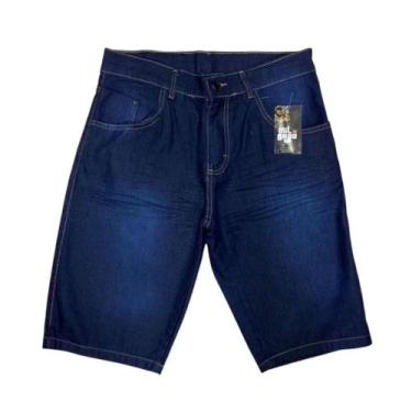 Imagem de Bermuda Jeans Premium Masculina - Mil Grau Jeans, Azul escuro, 46