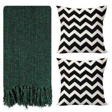 Imagem de Kit 1 Manta Para Sofá 2,40 X 1,80 + 2 Capas de Almofada Cor:Caramelo-B