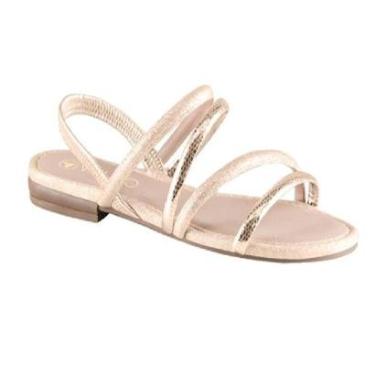 Imagem de Sandália Rasteira Feminina Via Uno Tiras com Glitter Brilho-Feminino