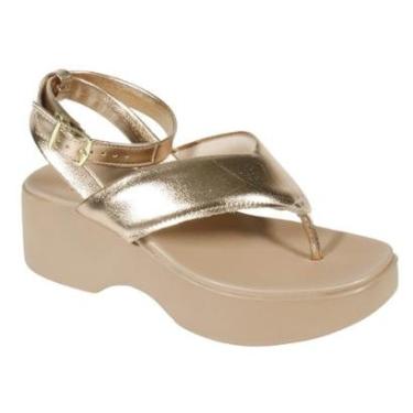 Imagem de Sandália Moleca Feminina Salto Plataforma Alto Dedo 5503.109-Feminino