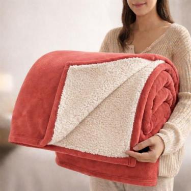 Imagem de Coberdrom Cobertor Quente Queen Casal Dupla Face Manta Sherpa - Seven 