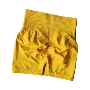 Imagem de Shorts Esportivos De Cintura Alta Para Mulheres, Modelagem Que Levanta