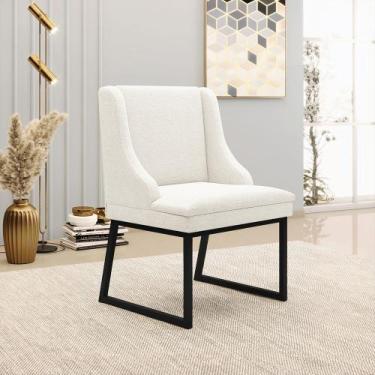 Imagem de Cadeira Sala de Jantar Industrial Preto Liz Bouclê D03 - D'Rossi - D R