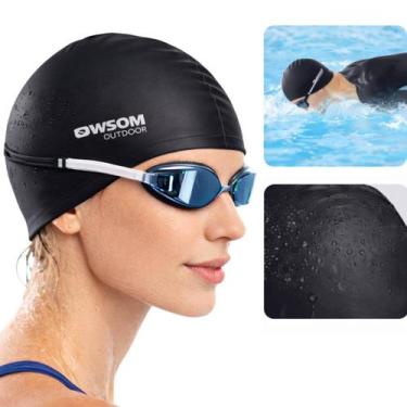 Imagem de Touca De Natação 100% Silicone Alta Elasticidade Para Piscina - Genéri