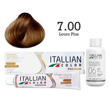 Imagem de Coloração 7.00 Louro Plus + Oxi 06 Volumes 90ml  Itallian Color - Ital