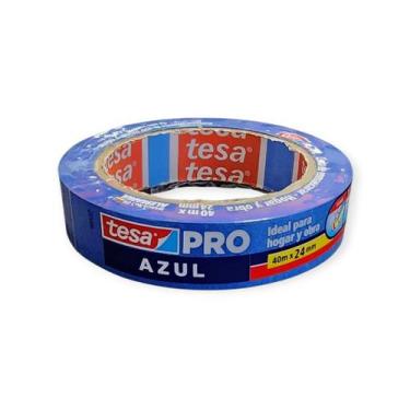 Imagem de Fita Crepe Azul Clara Profissional 24mm x 40m - Tesa - tesa