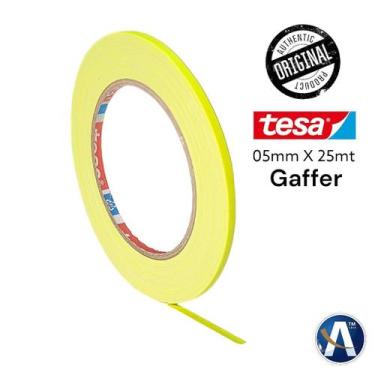 Imagem de Fita Tecido Gaffer Tape Tesa 05mm x 25m Amarela Fluorescente - Ideal p