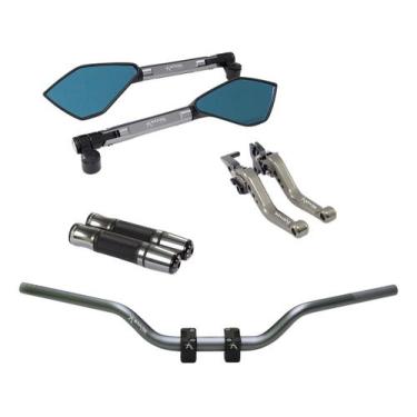 Imagem de Kit Manete Manopla Retrovisor Guidão Mt03 Mt-03 Mt 03 - Stark Race, Ti