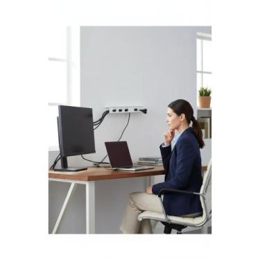 Imagem de 2x Organizador Fios Cabos Baixo Mesa Oculto 0,5m Branco - Congratulati