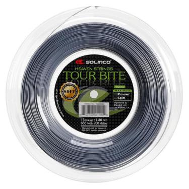 Imagem de Corda Solinco Tour Bite Soft 16 1.30mm Prata - Rolo com 200 Metros-Unissex