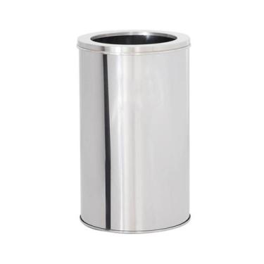 Imagem de Lixeira em Aço Inox 20L Aro Redonda - Winnet Metais