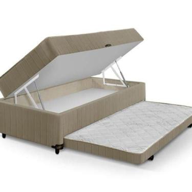 Imagem de Bibox Solteiro Espuma Com Baú E Auxiliar 5cm - RR COLCHOES