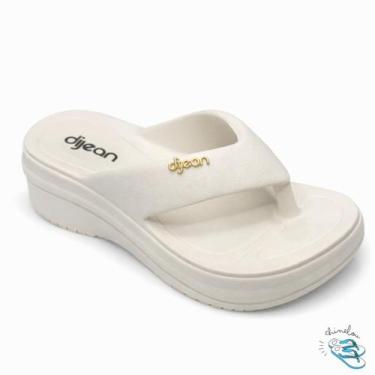 Imagem de Sandalia Chinelo Plataforma Dijean Feminino Confortavel Original Cor:O