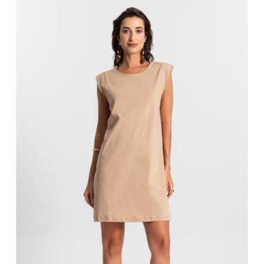 Imagem de Vestido Liso Feminino Select Marrom, G, Marrom