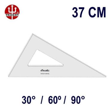 Imagem de Esquadro Sem Escala 2637 30/60/90 37cm Trident