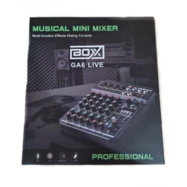 Imagem de Mesa Mixer Boxx Ga6 Live Interface Usb Bt Fx MP3 Rec P3 Aux - BOXX BY 