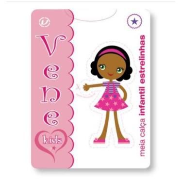 Imagem de M eia calça infantil basica estrela fio 20 - Vene, Rosa, P
